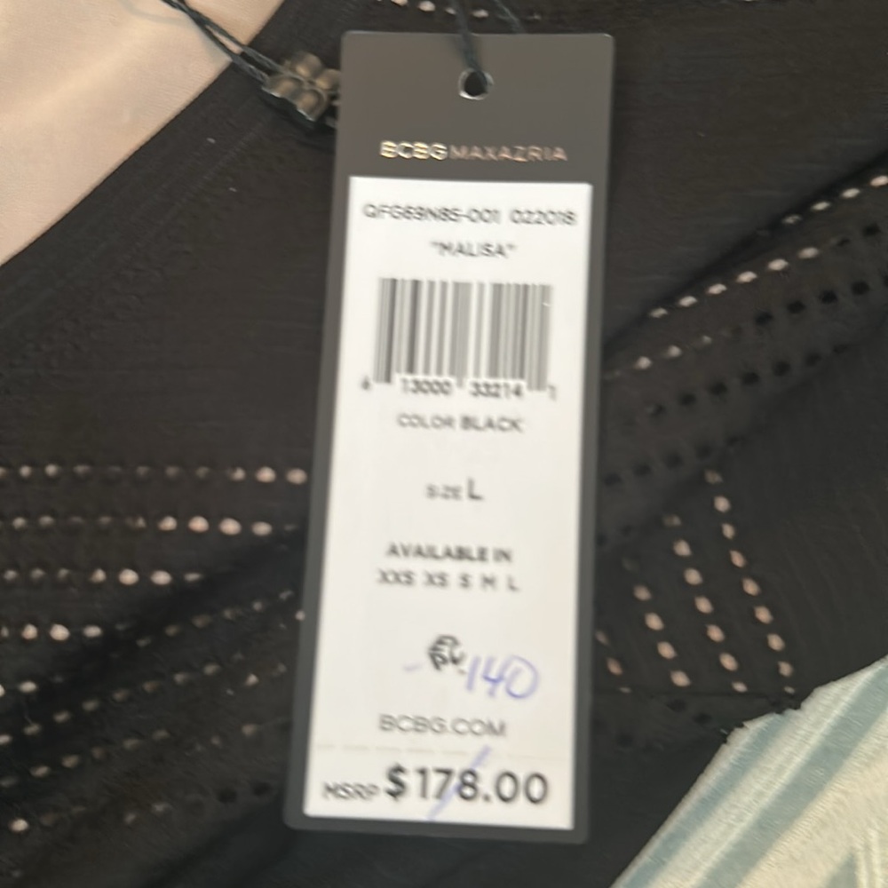 NWT BCBGMAXAZRIA Women's Malisa Stripe Mesh Dress - Picture 11 of 14